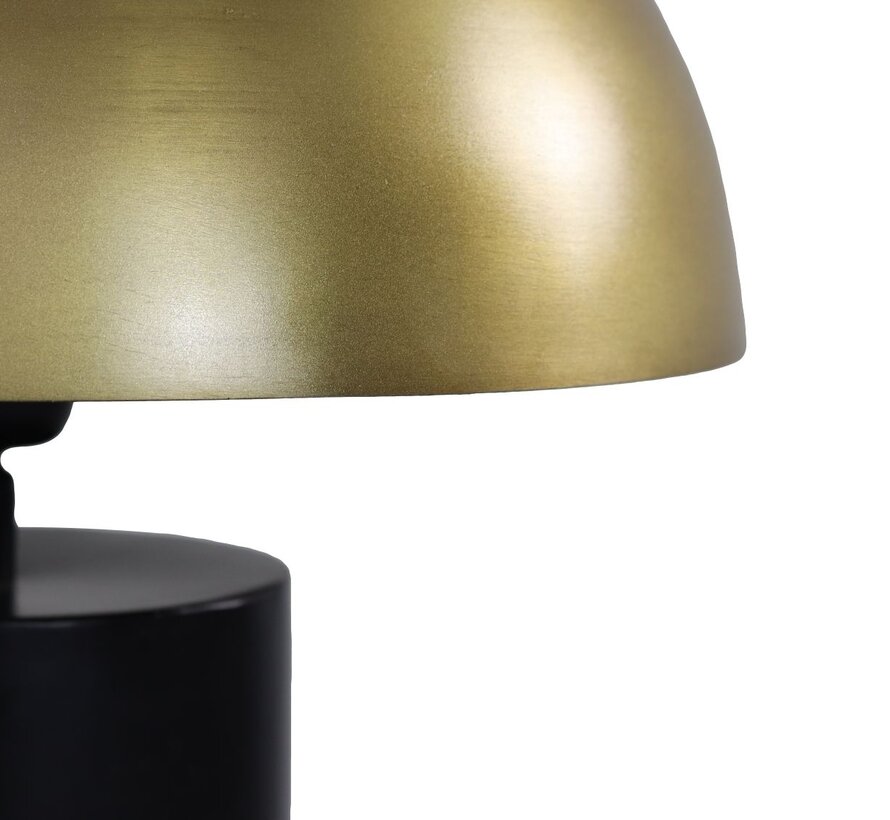 Table lamp with shade - 30x30x45cm - Black/Gold