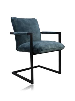 HSM Collection Dining room chair - Boston - Set of 2 - Blue