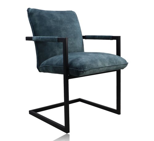 HSM Collection Dining room chair - Boston - Set of 2 - Blue