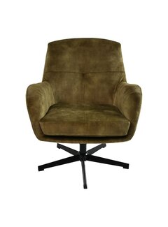 HSM Collection Armchair - Cleveland - 75x73x88cm - Green/Black