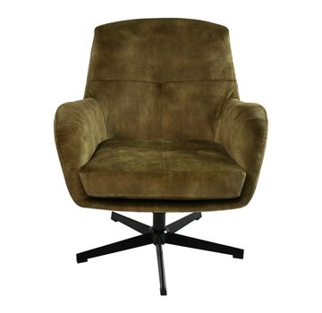 HSM Collection Armchair - Cleveland - 75x73x88cm - Green/Black