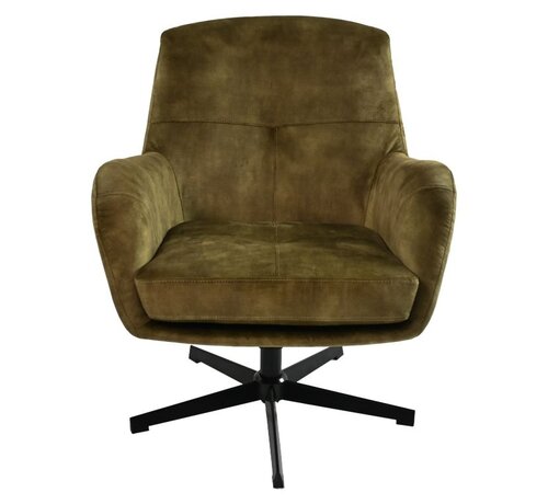 HSM Collection Armchair - Cleveland - 75x73x88cm - Green/Black