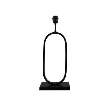 HSM Collection Oval Table Lamp - 22x15x55cm - Powder Coated Black