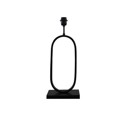 HSM Collection Oval Table Lamp - 22x15x55cm - Powder Coated Black