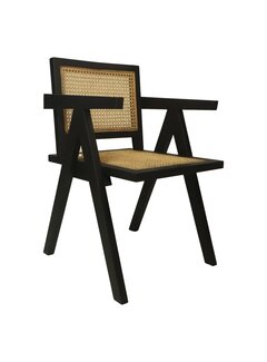 HSM Collection Dining room chair - 56x52x83cm - Black/Natural