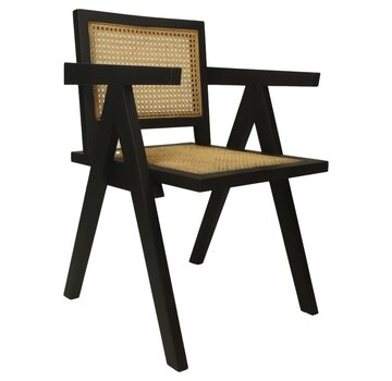 HSM Collection Chaise de salle à manger - 56x52x83cm - Noir/Naturel