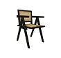 Dining room chair - 56x52x83cm - Black/Natural