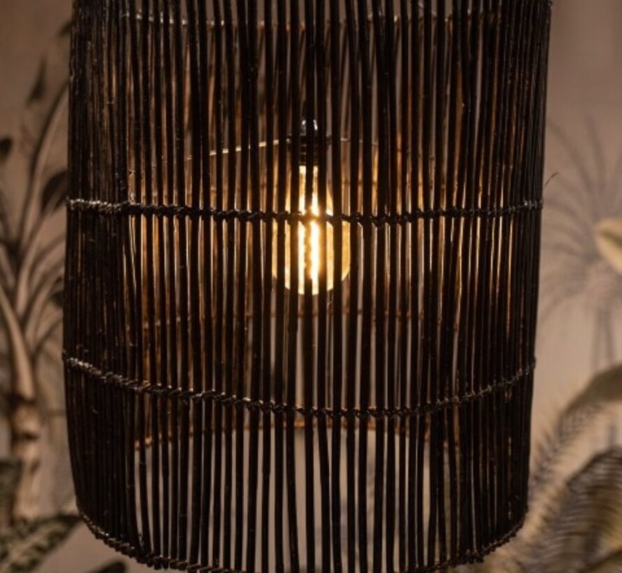 Hanglamp - ø50cm - Rotan - Zwart