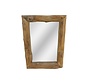 Miroir mural - 50x70cm - Bois de teck - Naturel