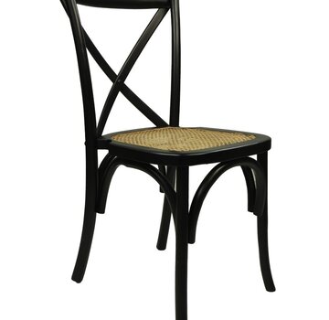 HSM Collection Chaise de salle à manger - 48x45x90cm - Noir/Naturel