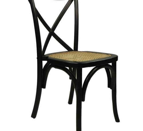 HSM Collection Dining room chair - 48x45x90cm - Black/Natural