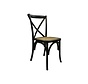 Chaise de salle à manger - 48x45x90cm - Noir/Naturel