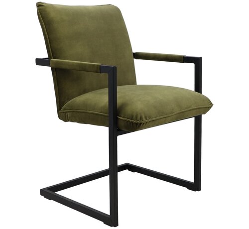 HSM Collection Dining room chair - Boston - Set of 2 - Moss green