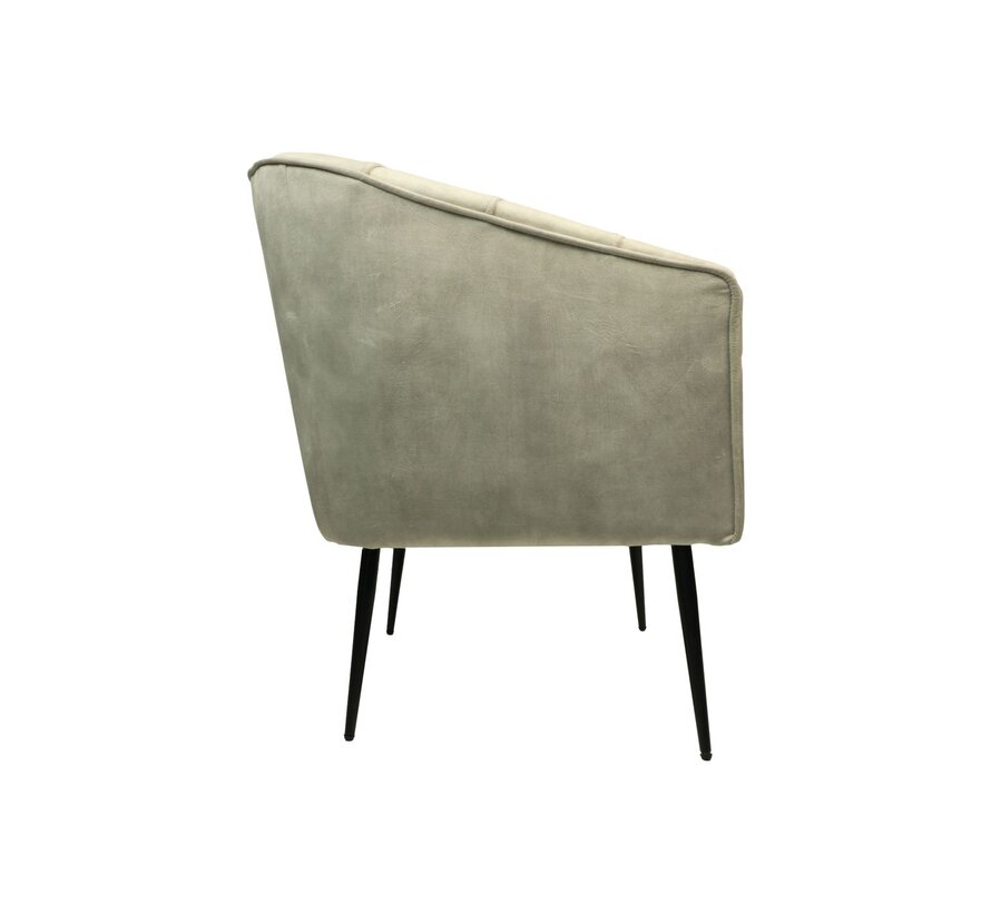 Chaise de salle à manger - Chester - 60x63x83cm - Blanc/Noir