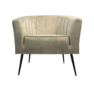 HSM Collection Fauteuil - Chester - 72x71x80cm - Blanc/Noir