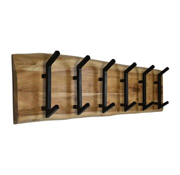 HSM Collection Coat rack - Live Edge - 100x13x25cm - Natural