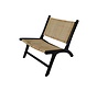 Lounge chair - 67x81x71cm - Rattan - Black/Natural