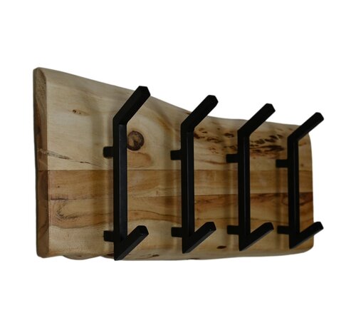 HSM Collection Coat rack - Live Edge - 60x13x26cm - Natural