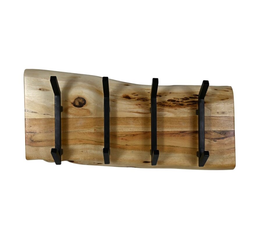 Coat rack - Live Edge - 60x13x26cm - Natural