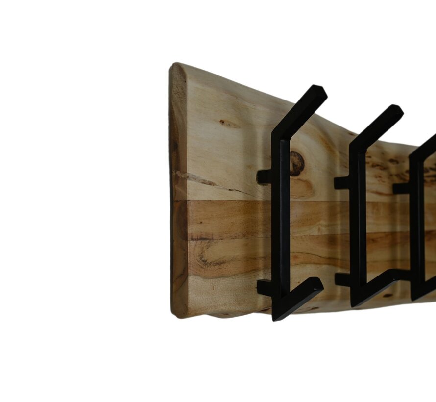 Coat rack - Live Edge - 60x13x26cm - Natural