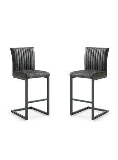 HSM Collection Bar stool - Texas - Set of 2 - 48x55x112cm - Gray