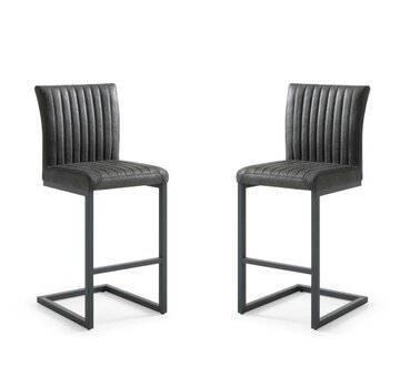 HSM Collection Bar stool - Texas - Set of 2 - 48x55x112cm - Gray