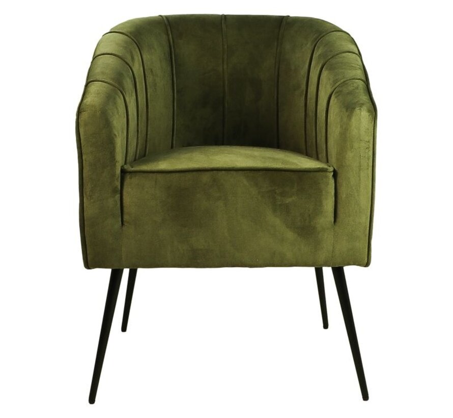 Dining room chair - Chester - 60x63x83cm - Olive green