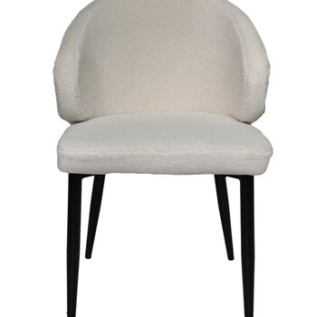 HSM Collection Chaise de salle à manger - Yuna - Lot de 2 - Blanc/Noir