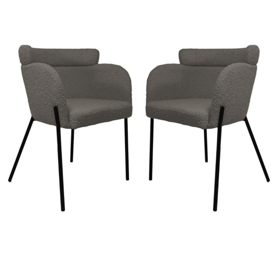 Dining room chair - Luca - Set of 2 - Light gray