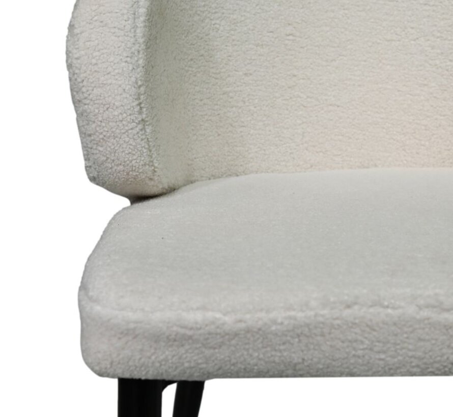 Chaise de salle à manger - Yuna - Lot de 2 - Blanc/Noir