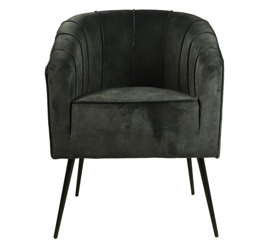 Dining room chair - Chester - 60x63x83cm - Dark gray