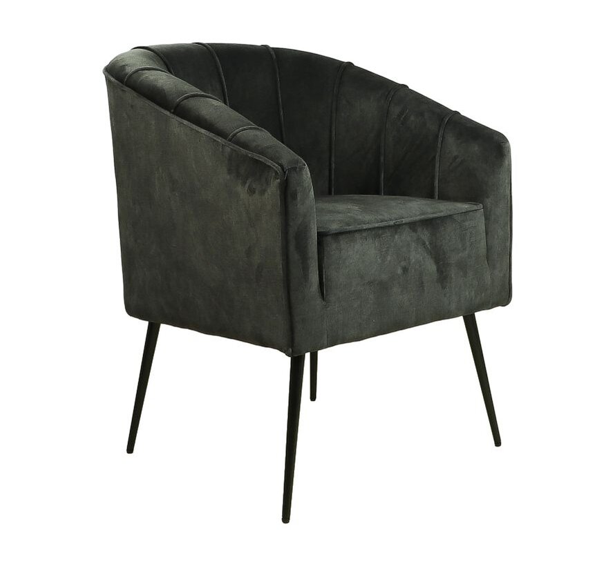 Dining room chair - Chester - 60x63x83cm - Dark gray