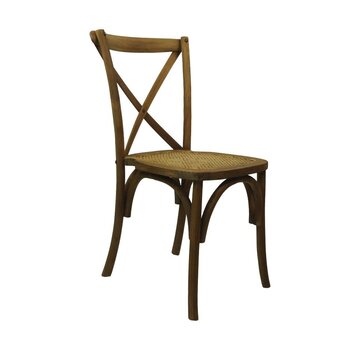 HSM Collection Chaise de salle à manger - Rotin - 48x45x90cm - Naturel