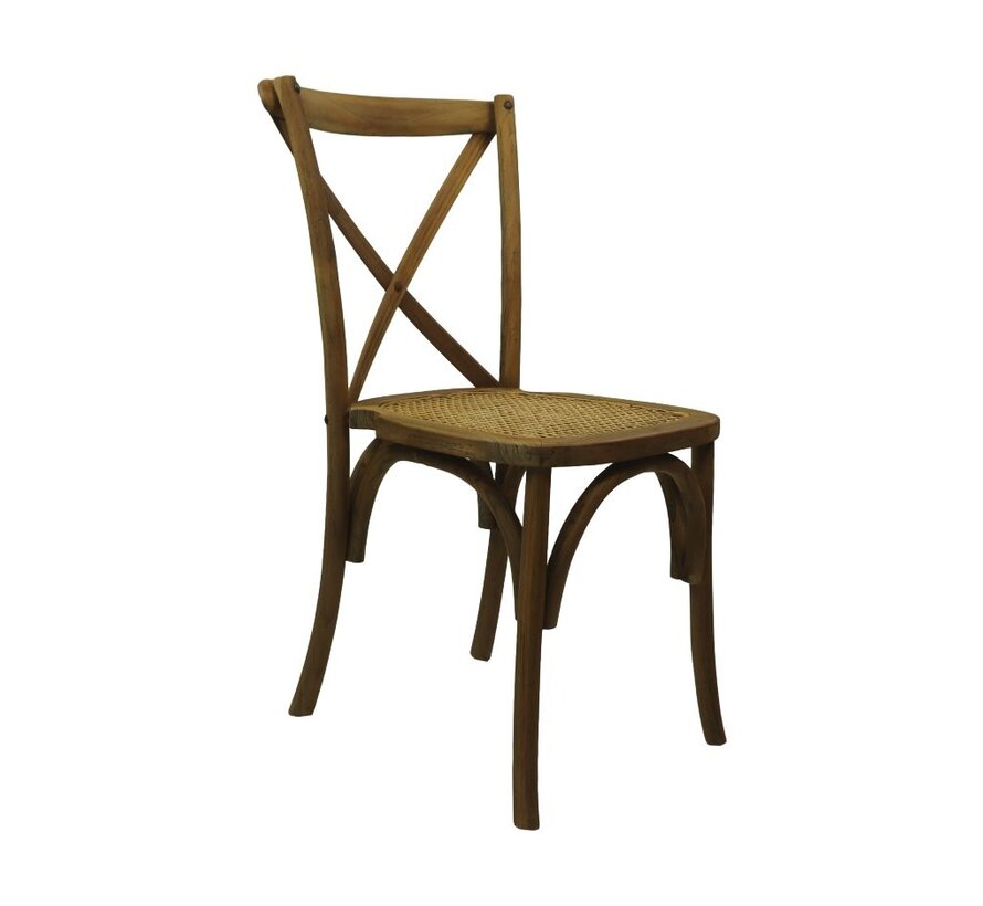 Dining room chair - Rattan - 48x45x90cm - Natural