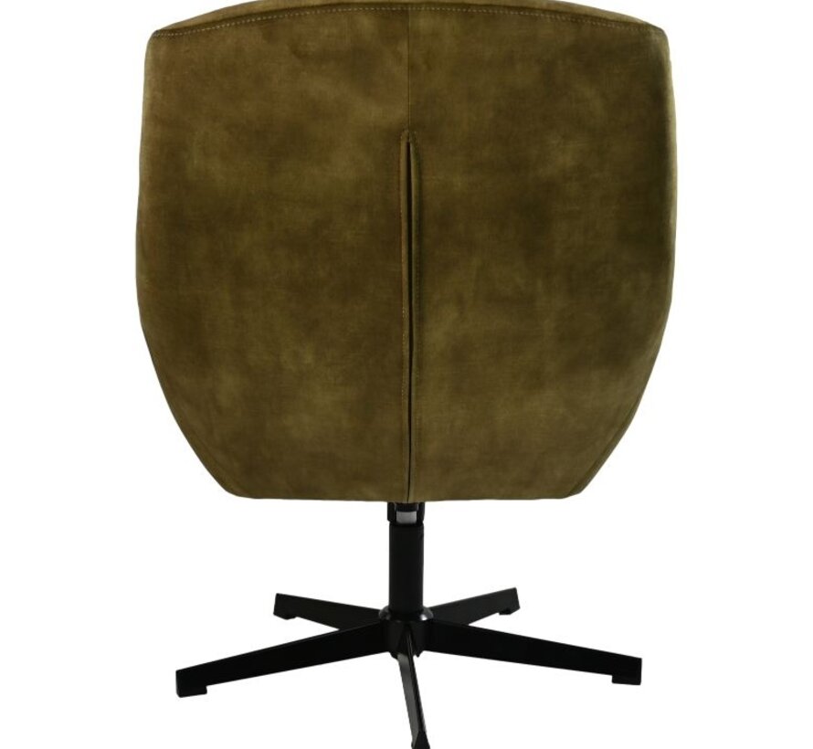 Fauteuil - Cleveland - 75x73x88cm - Groen/Zwart