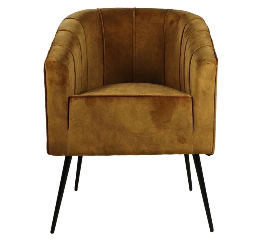 Dining room chair - Chester - 60x63x83cm - Gold