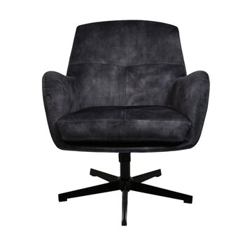 HSM Collection Armchair - Cleveland - 75x73x88cm - Gray/Black