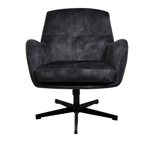 HSM Collection Armchair - Cleveland - 75x73x88cm - Gray/Black
