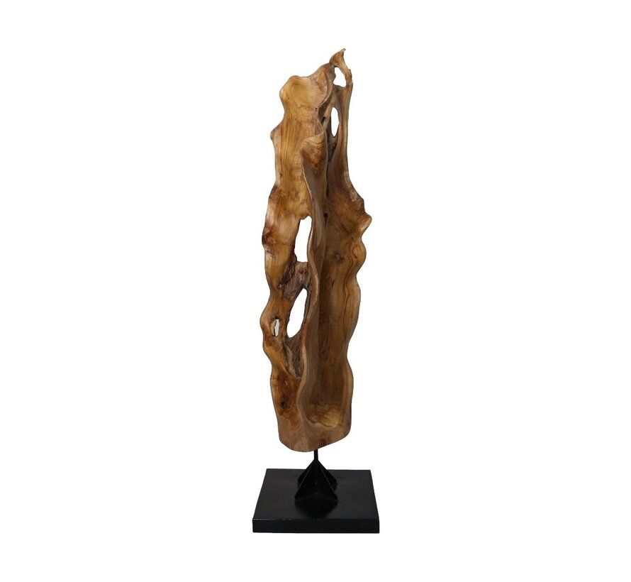 Abstract Decoration - Standing - 35x30x110cm - Brown/Natural