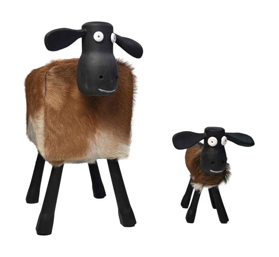 Sheep le Mouton - 32x14x32cm - Marron/Noir