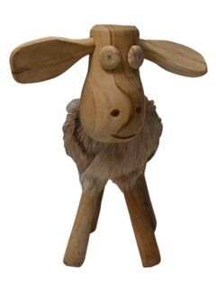 HSM Collection Schaap het Schaap - 32x14x32cm - Bruin/Naturel