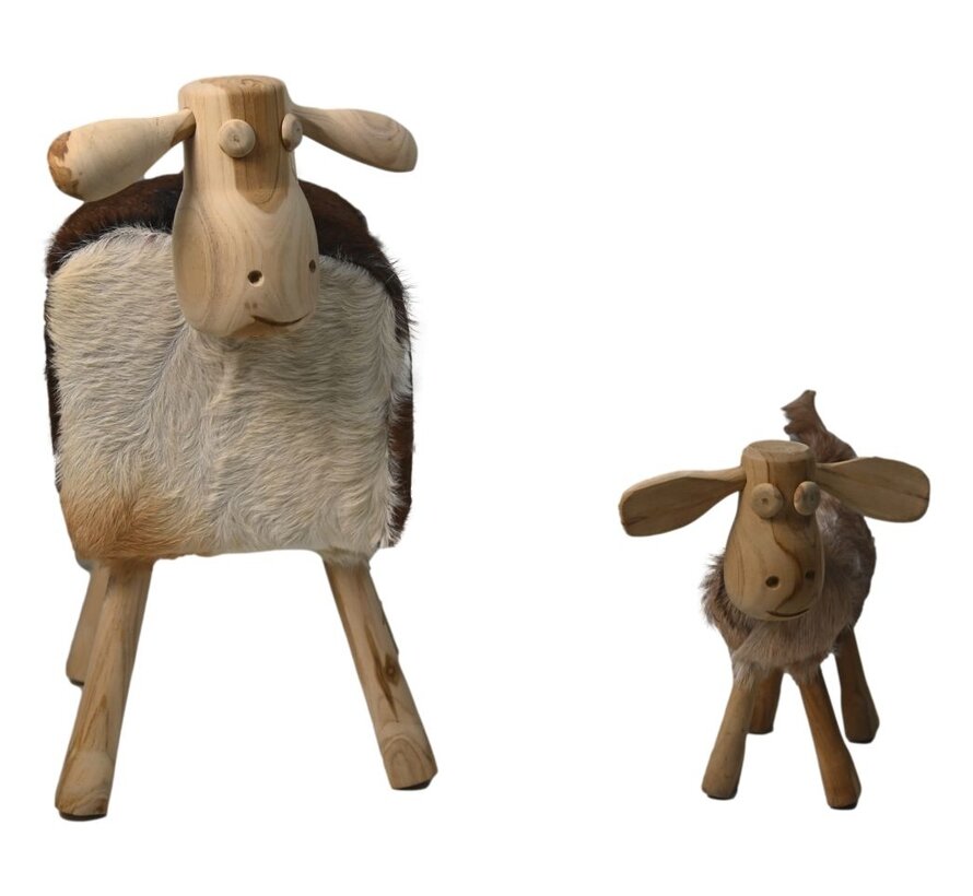 Sheep le Mouton - 32x14x32cm - Blanc/Noir