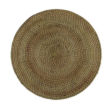 HSM Collection Ronde Placemat - Set van 4 - 40x40x2cm - Naturel