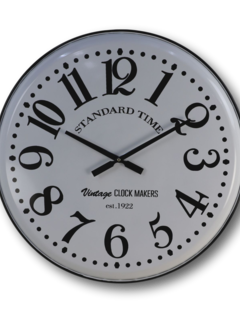 HSM Collection Horloge murale - Romaine - ø62x5x62cm - Blanc