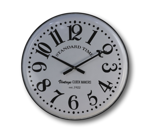 HSM Collection Horloge murale - Romaine - ø62x5x62cm - Blanc