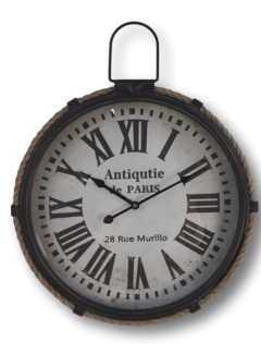 HSM Collection Horloge murale - Romaine - ø47x7cm - Noir