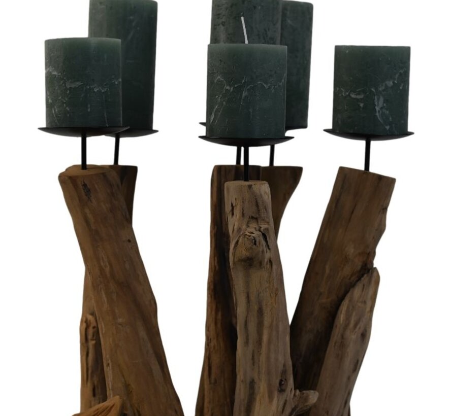 Standing Candle Holder - 6 Candles - 35x35x65cm