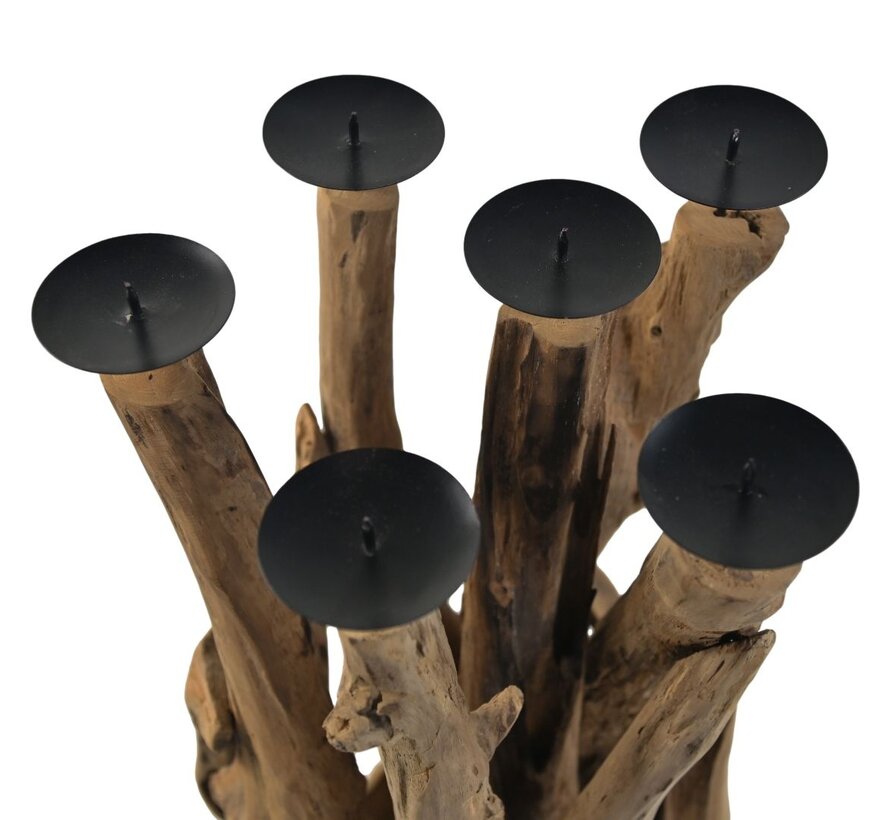 Standing Candle Holder - 6 Candles - 35x35x65cm