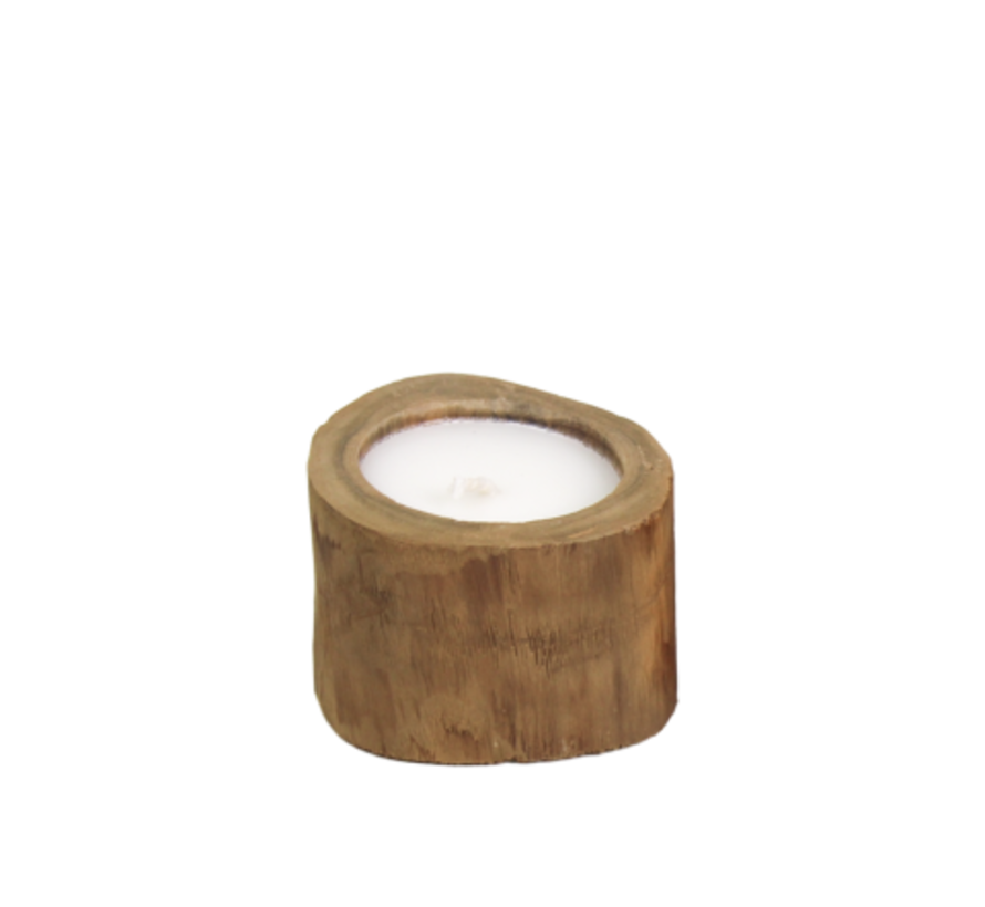 Round Tree Trunk Candle - Natural - ø8cm