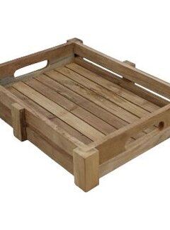 HSM Collection Teak Dienblad - Tray - Naturel - 30x40x7cm